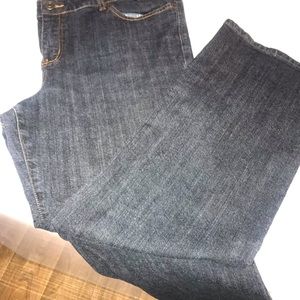 Lane Bryant size 4 petite black wash stretch bootcut